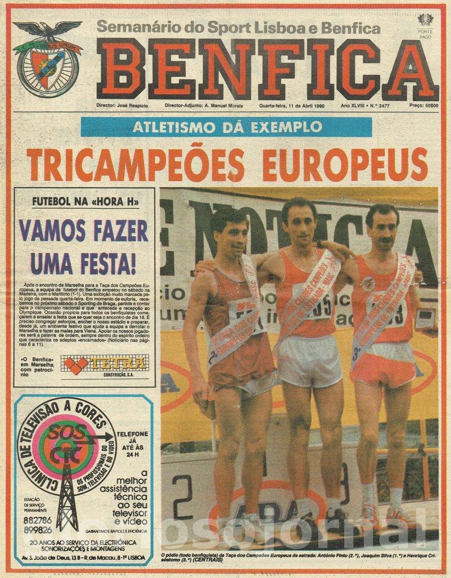 jornal o benfica 2477 1990-04-11